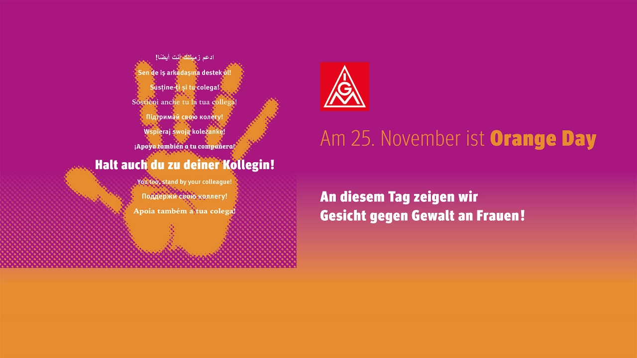 Banner Orange Day - Tag gegen Gewalt an Frauen 25. November